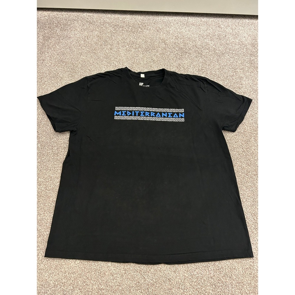 Norwegian Cruise Line T-Shirt Men XL Black Excellent Mediterranean Graphic‎ Tee